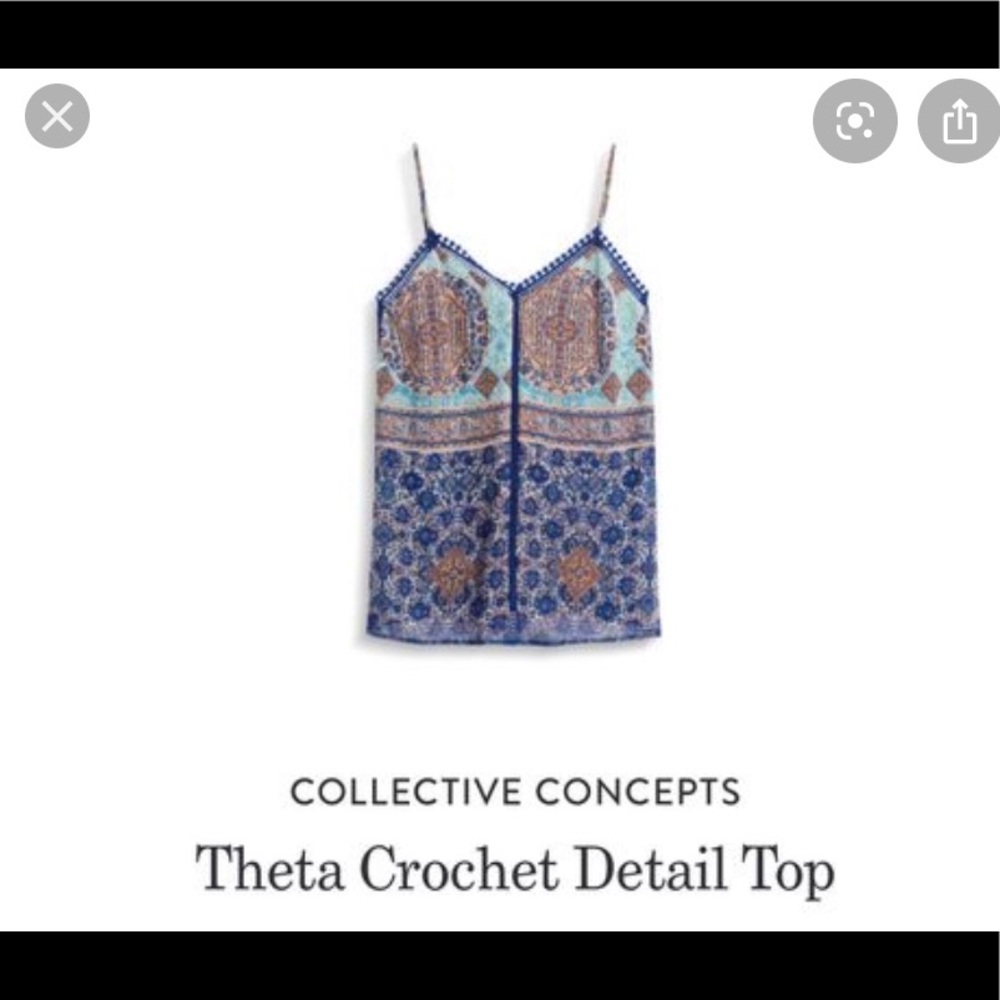 Collective concepts Thalia crochet detail tank